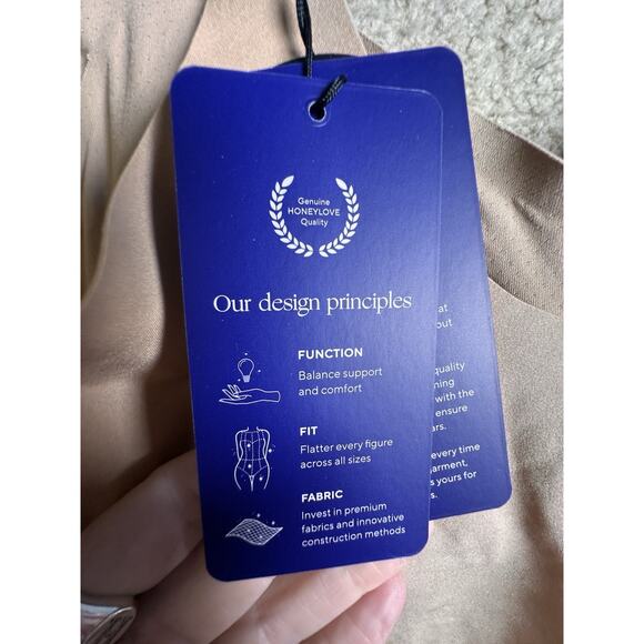 NWT HoneyLove PETITE Liftwear Cami Bodysuit Sand Shapewear Beige Compression XL - Picture 11 of 15